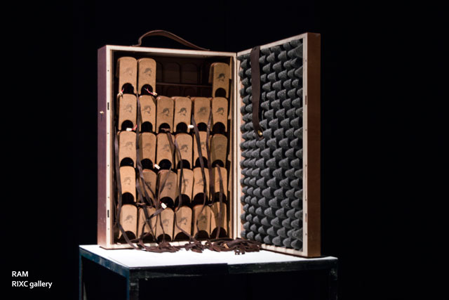 woodpeckers in their transport box